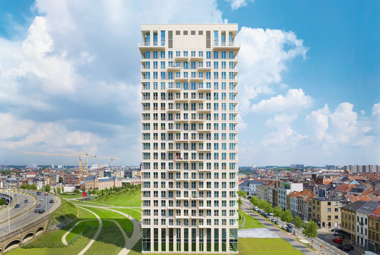 Clinker tower in Antwerp