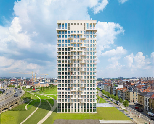 Clinker tower in Antwerp